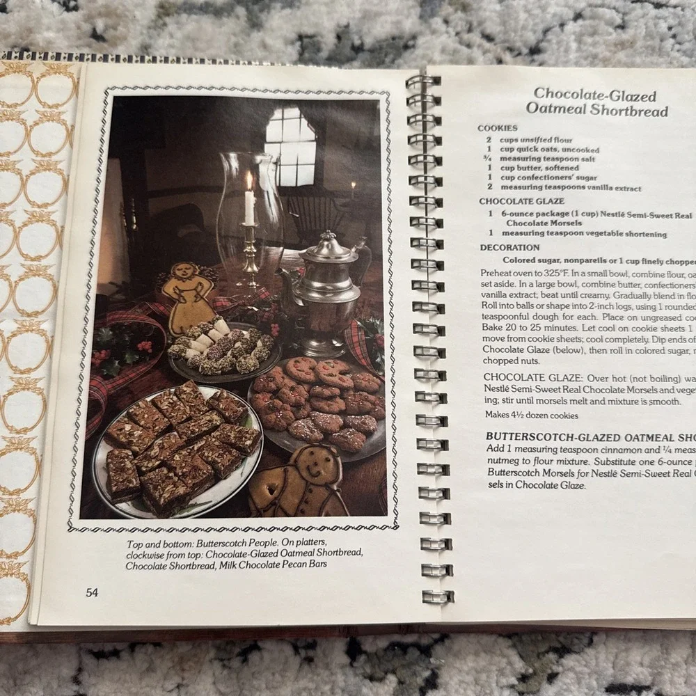 Vintage Nestle Toll House Heritage Cookbook 1980 1st Print Spiral Dessert Recipe